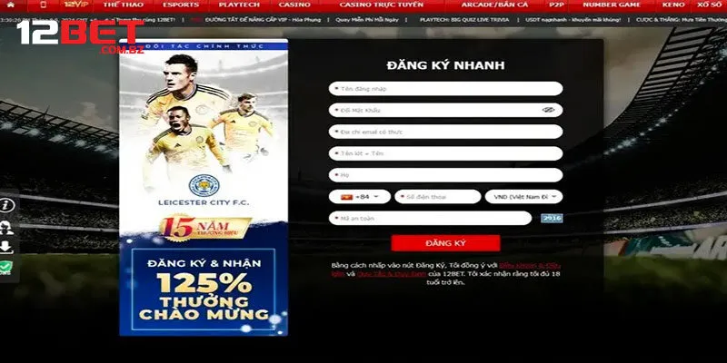Đăng Ký 12bet - Thao Tác Đơn Giản Nhanh Cho Được Cập Nhật 